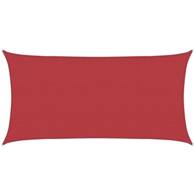 Vela Parasole 160 g/m² Rossa 2x4 m in HDPE - Rosso - Vidaxl