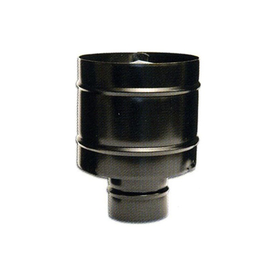 No Brand - FUMAIOLO ANTIVENTO Ø12CM TUBO STUFA PELLET ACCIAIO INOX NERO