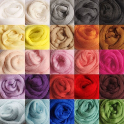 36 colori che girano alla cucitura principale. Taglio tagliato in fibra di lana merino