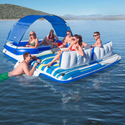 Bestway Isola Galleggiante Tropical Breeze 389x274 cm 43105 - Bianco en oferta
