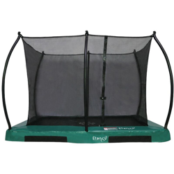 Etan - SOLO TRAMPOLINO Tappeto elastico interrato rettangolare 310x232cm con rete di sicurezza - verde. Trampolino con perfetto rapporto qualità características