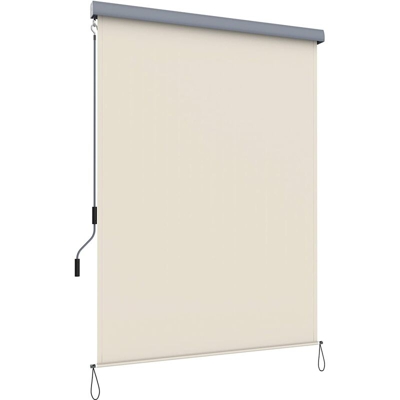 Songmics - 1.4 x 2.5m Tenda Verticale per Balcone, Terrazzo e Esterni, con Alloggiamento Grigio, Protezione Ideale da Vento, Sole e per la Privacy,