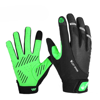 Guanti da ciclismo Guanti da bicicletta con dita intere Guanti da ciclismo Guanti traspiranti antiurto e antiscivolo Schermo di supporto Touching for