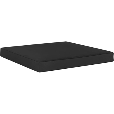 vidaXL Cuscino per Pavimento e Pallet 60x61,5x6cm Nero in Tessuto - Nero