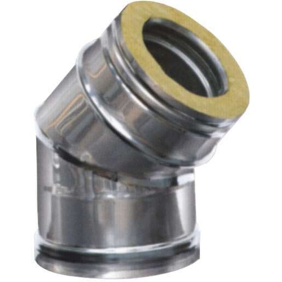 Gomito Inox Settori 45^ 8/13 doppia parete - Maral