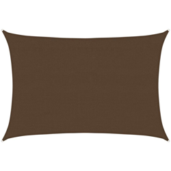 vidaXL Vela Parasole 160 g/m² Marrone 4x5 m in HDPE - Marrone precio