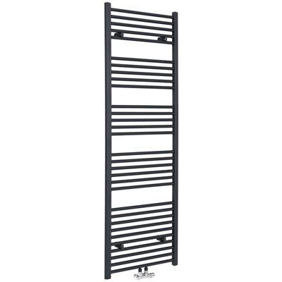 Hudson Reed Neva Scaldasalviette di Design Verticale - Termoarredo Bagno Antracite con Attacco Centrale - 1116W - 1785 x 600mm