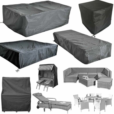 Bc-elec - HMRC-10 Copertura protettiva per tavoli e mobili da giardino, Oxford 210D + trattamento UV, 247x130x108cm - Nero