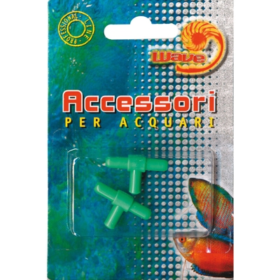 Raccordo a T per acquario 2 pezzi Wave