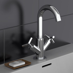SCHÜTTE Miscelatore Lavabo a 2 Maniglie ELIOT Cromo - Argento precio
