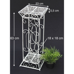 Colonna di Fiori Romance 20304 angolare 63cm Sgabello Fiori in Metallo Porta Fiori Sgabello - Dandibo en oferta