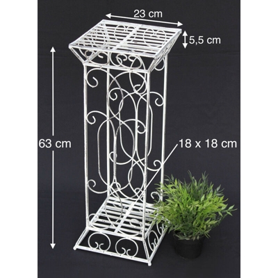Colonna di Fiori Romance 20304 angolare 63cm Sgabello Fiori in Metallo Porta Fiori Sgabello - Dandibo