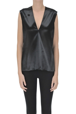 Structured satin top