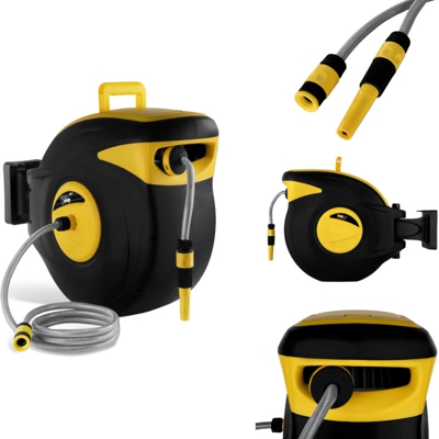 Avvolgitubo Automatico Acqua 30 M Polipropilene Per Giardino 8/24 Bar Pvc 20 M - MSW