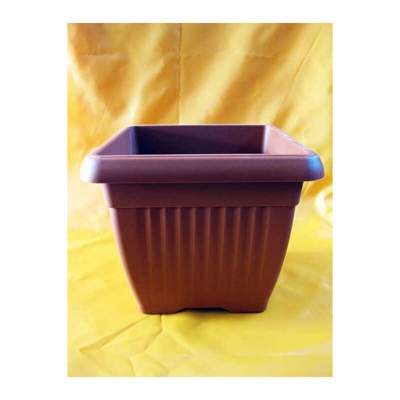 Vaso quadrato color terracotta 45x45x37 cm, (Art. 630, Quadro similcotto) ditta Arca
