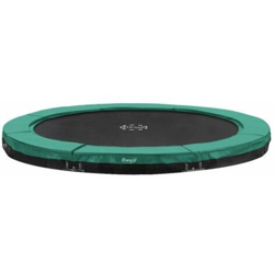 Etan - SOLO TRAMPOLINO Tappeto elastico interrato rotondo 366cm - verde. Senza rete, versione sport, per adulti en oferta