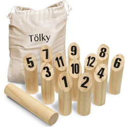 Tölky Gioco di Lancio con Birilli in Legno Kubb, per Esterni, dalla Finlandia - Toyfel características