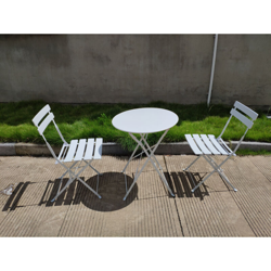 96340 Set Bistro' Giotto In Acciaio Bianco - Tavolo + 2 Sedie precio