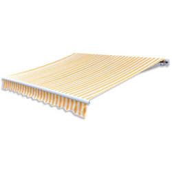 Tendone Parasole in Tela Arancio e Bianco 450x300 cm características