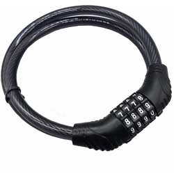 Lucchetto a combinazione per bicicletta 65 cm, cavo in acciaio rivestito, numero di lucchetto per bicicletta características