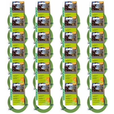 Verdemax 24 bobine filo animato in acciaio per piante ciascuno da diametro 1 mm metri 30