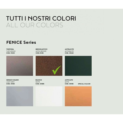 Cubo liscio in resina 'Fenice' cm. 65 BRONZANTICO