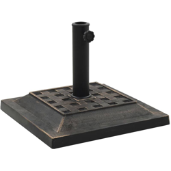 Base per Parasole Quadrata in Poliresina 12 kg Bronzo - Grigio - Vidaxl características