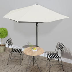 Ombrellone da Balcone Palo in Alluminio Sabbia 300x150cm a Metà - Beige - Youthup características