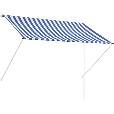 Tenda da Sole Retrattile 200x150 cm Blu e Bianco - Multicolore - Vidaxl