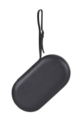 Stuctured leather clutch