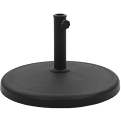 Base per Parasole Rotonda in Poliresina 19 kg Nera - Nero - Vidaxl precio