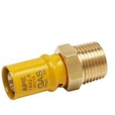 Ape Raccorderie - Raccordo multistrato a pressare x gas dritto diritto ape 16x1/2 maschio niples