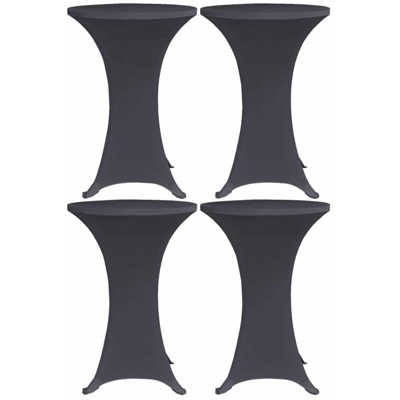 Coperture Elastiche per Tavoli 4 pz 60 cm Antracite - Grigio - Youthup