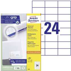 Avery 3474 etichetta per stampante características