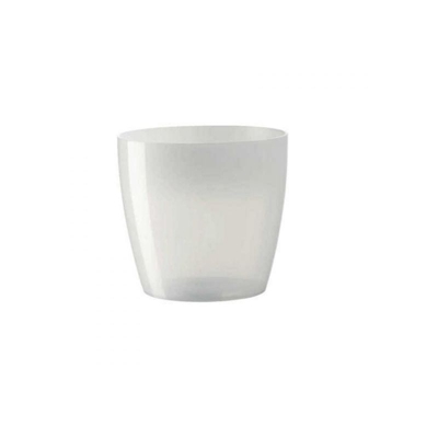 VASO RIO IN RESINA GIARDINO FIORI Ø 20 x H18 COLORE BIANCO - Di Martino