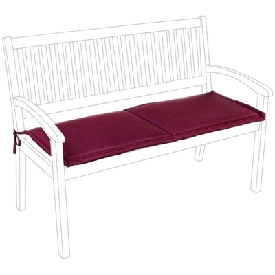 Cuscino per Panca 2 3 Posti da Esterno Poly Idrorepellente Sfoderabile Bizzotto - Colore: Bordeaux 2 Posti
