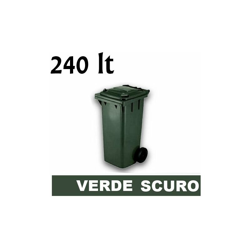 Grecoshop - Cassonetto/Pattumiera/Contenitore/Bidone per raccolta rifiuti uso esterno 240lt Verde scuro en oferta