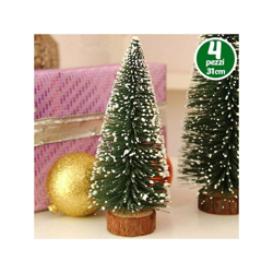 Set 4 Alberelli Innevati Mini Albero Natale 31Cm Decorazioni Addobbi Natalizi características
