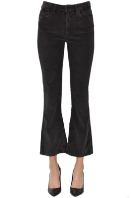 Cropped curduroy trousers