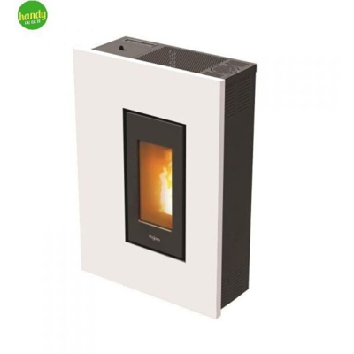 Cadel By Mcz - Stufa a Pellet ad Aria Pegaso Modello Madison Slim Bianca 4,9KW