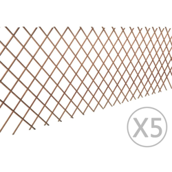 Recinzione a Traliccio in Salice 5 pz 180x90 cm - Marrone - Vidaxl características
