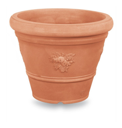Vaso Festonato Tondo Ducale | 35 cm - Terra di Siena en oferta