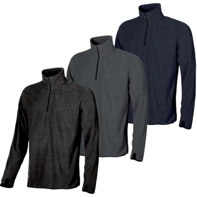 Felpa Mezza Zip in Micropile modello Artic Colore Blu Tessuto 180 Grammi Taglia L