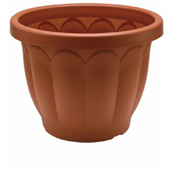 Vaso tondo in plastica color terracotta diam 40 cm fiori piante giardino rotondo precio