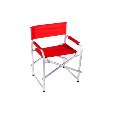 sedia regista in alluminio pieghevole colore rosso