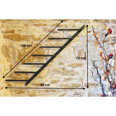 Scaffale per Vini Porta-Bottiglie Diagon 100 cm in Metallo Scaffale Porta-Bottiglie Bar (Sinistra) - Dandibo