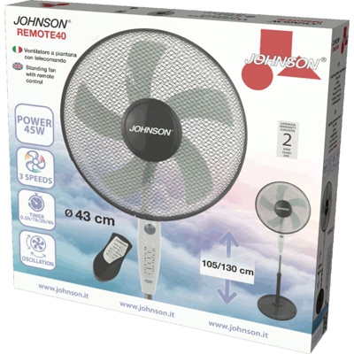 Johnson Ventilatore a piantana a colonna pala 40cm con telecomando