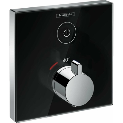ShowerTablet ShowerSelect Termostato in vetro, da incasso, 1 consumatore, colorazione: cromo/nero - 15737600 - Hansgrohe