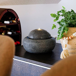 Fontana fontana da interno + luce LED fontana ornamentale fontana da giardino 230V 101400 características