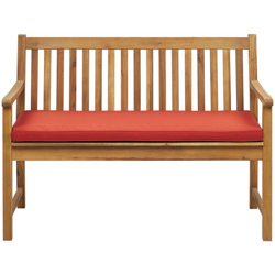 Panca da giardino in legno di acacia con cuscino color terracotta 120 cm VIVARA características